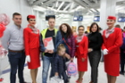 В аэропорту Толмачёво поздравили пятимиллионного пассажира авиакомпании Royal Flight