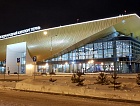 На здании аэропорта «Пермь» запустили подсветку