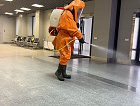В комплекс мер, реализуемых аэропортом Рощино  в целях недопущения распространения COVID-19, в обязательном порядке входит полная дезинфекция аэровокзального комплекса.