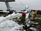 Учения аварийно-спасательных команд аэропорта